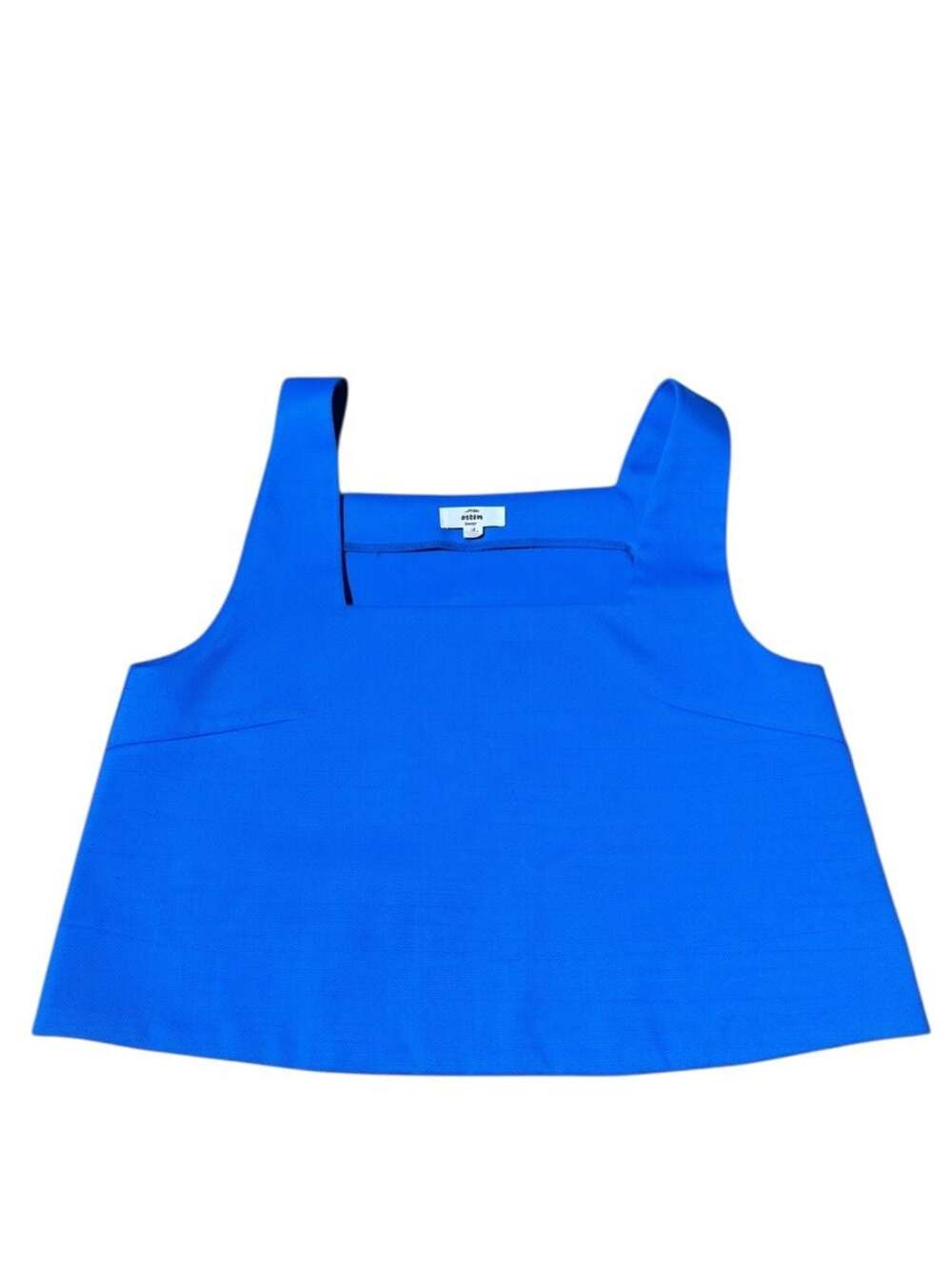 Entro Blue Square Neck Sleeveless Cropped Tank Top Size M